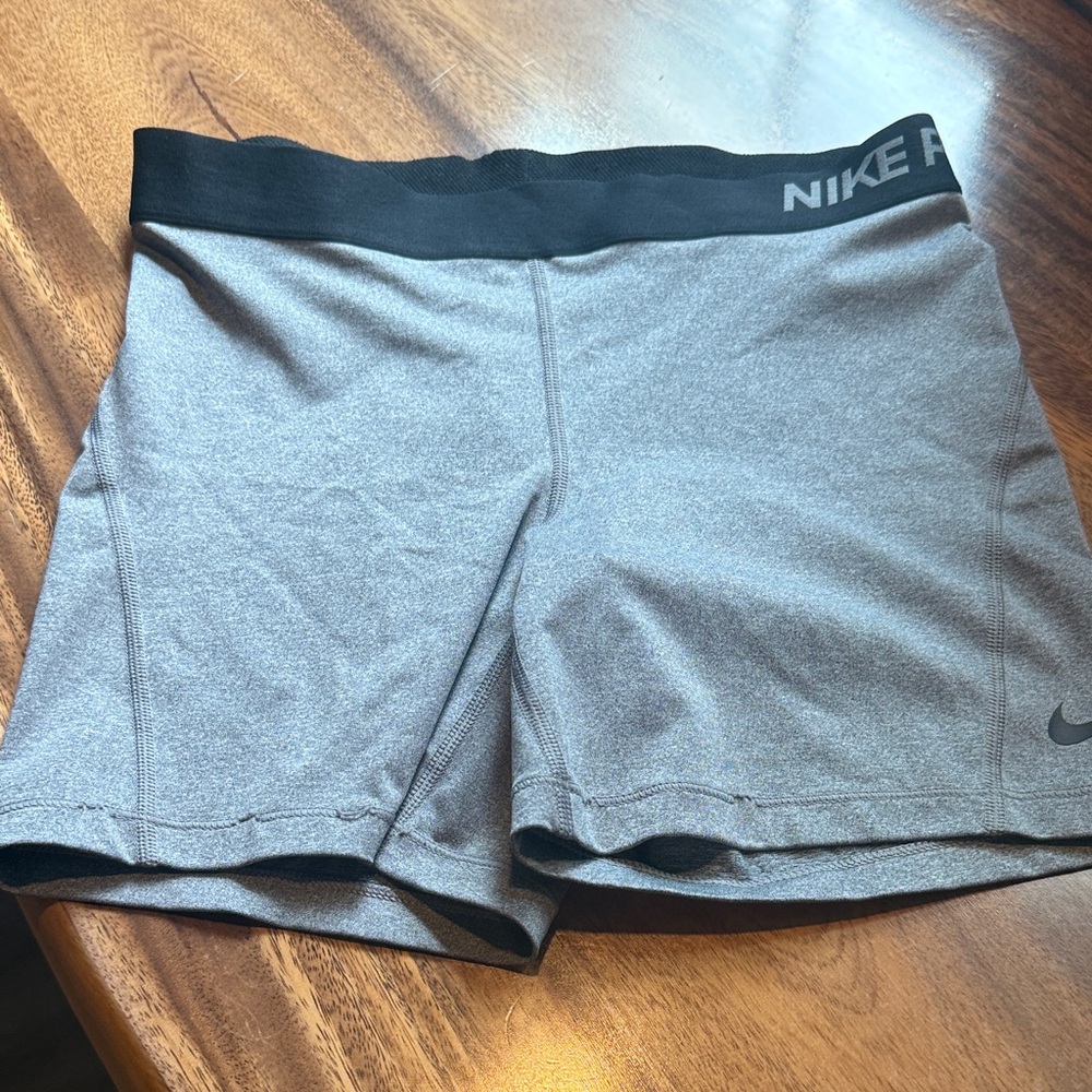 Nike Women's Black and Gray Athletic Shorts